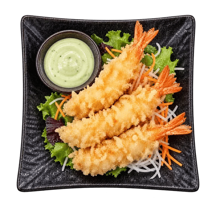 Ebi tempura, smažené tygří krevety